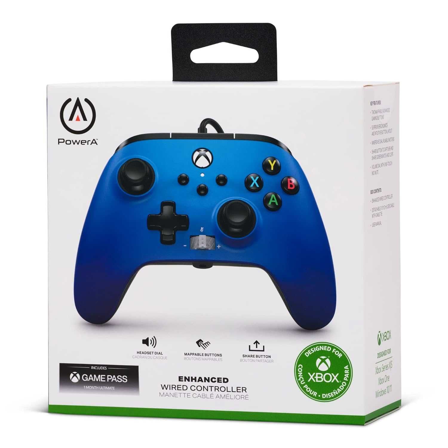 PowerA Enhanced проводной геймпад for Xbox Series X|S - Sapphire Fade.