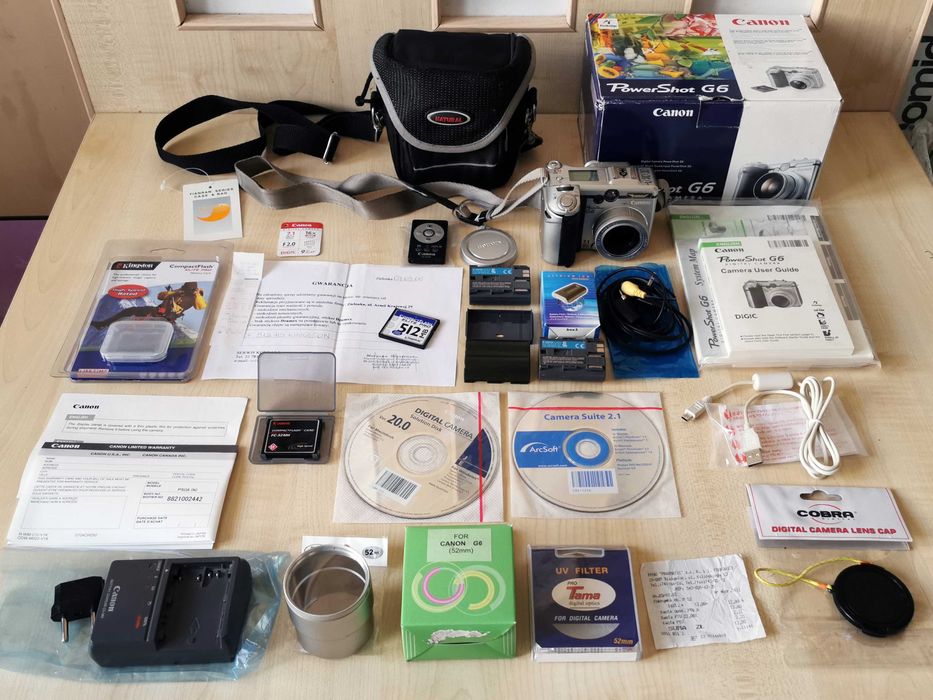 Aparat Cyfrowy CANON G6 Power Shot z Akcesoriami