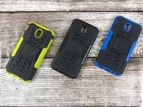 Etui Pancerne Hybrid do  + Samsung Galaxy J7 2017 + Szkło Hartowane