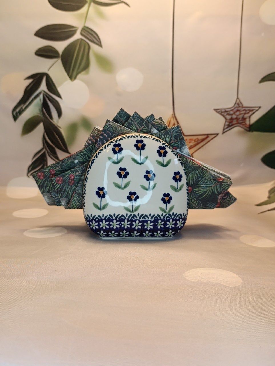 *Serwetnik ceramiczny wysoki Bolesławiec stojak ceramika Bolesławiec