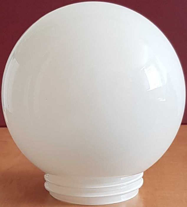 Klosz szklany kula z gwintem 15cm prl