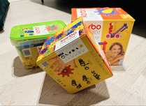 Korbo klocki konstrukcyjne Machine + Pink + Basic 120 zestaw 3pak