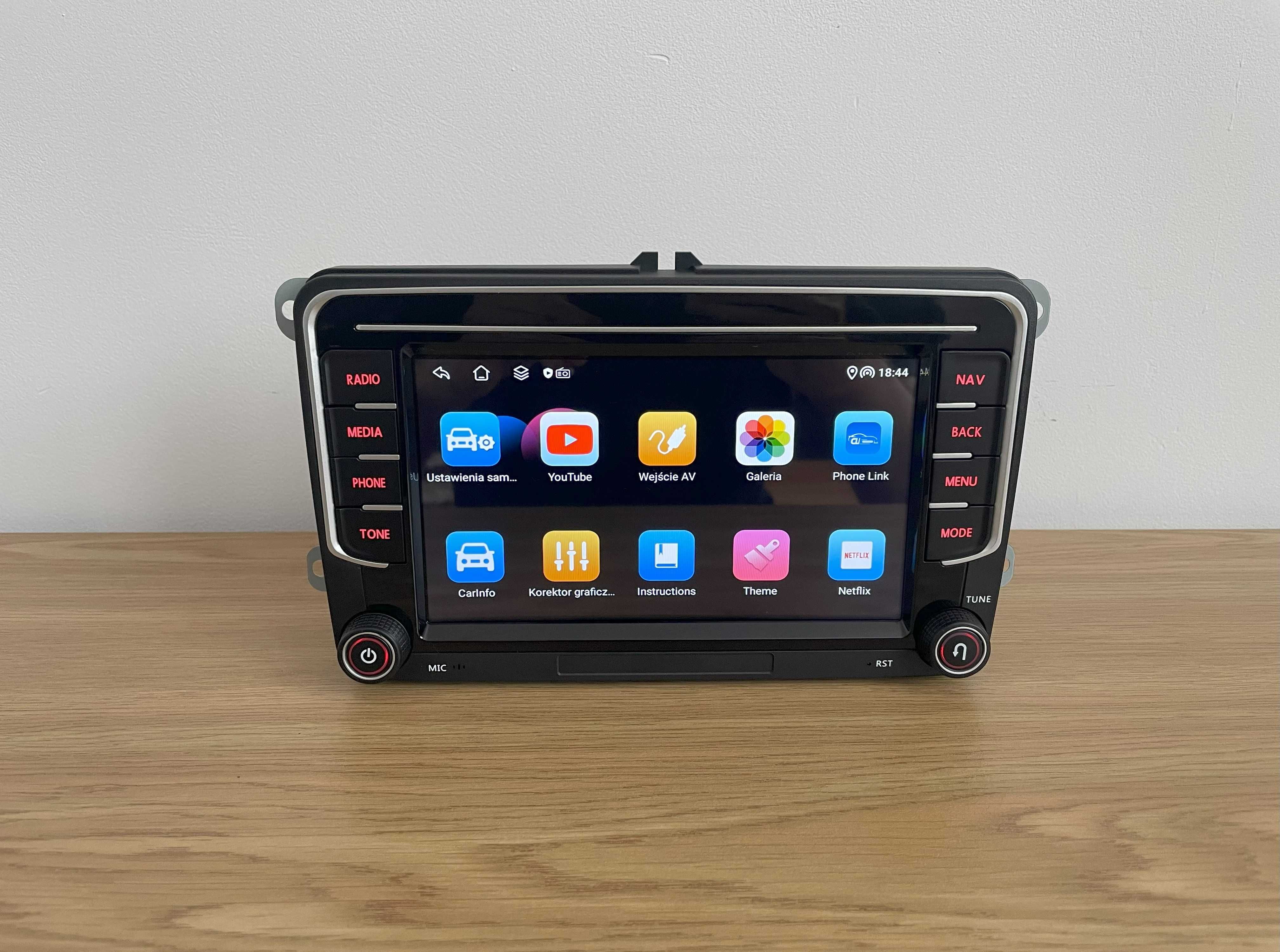 Radio Android 13 Carplay VW Skoda Seat Golf Passat T5 2+32GB DSP Nowe!