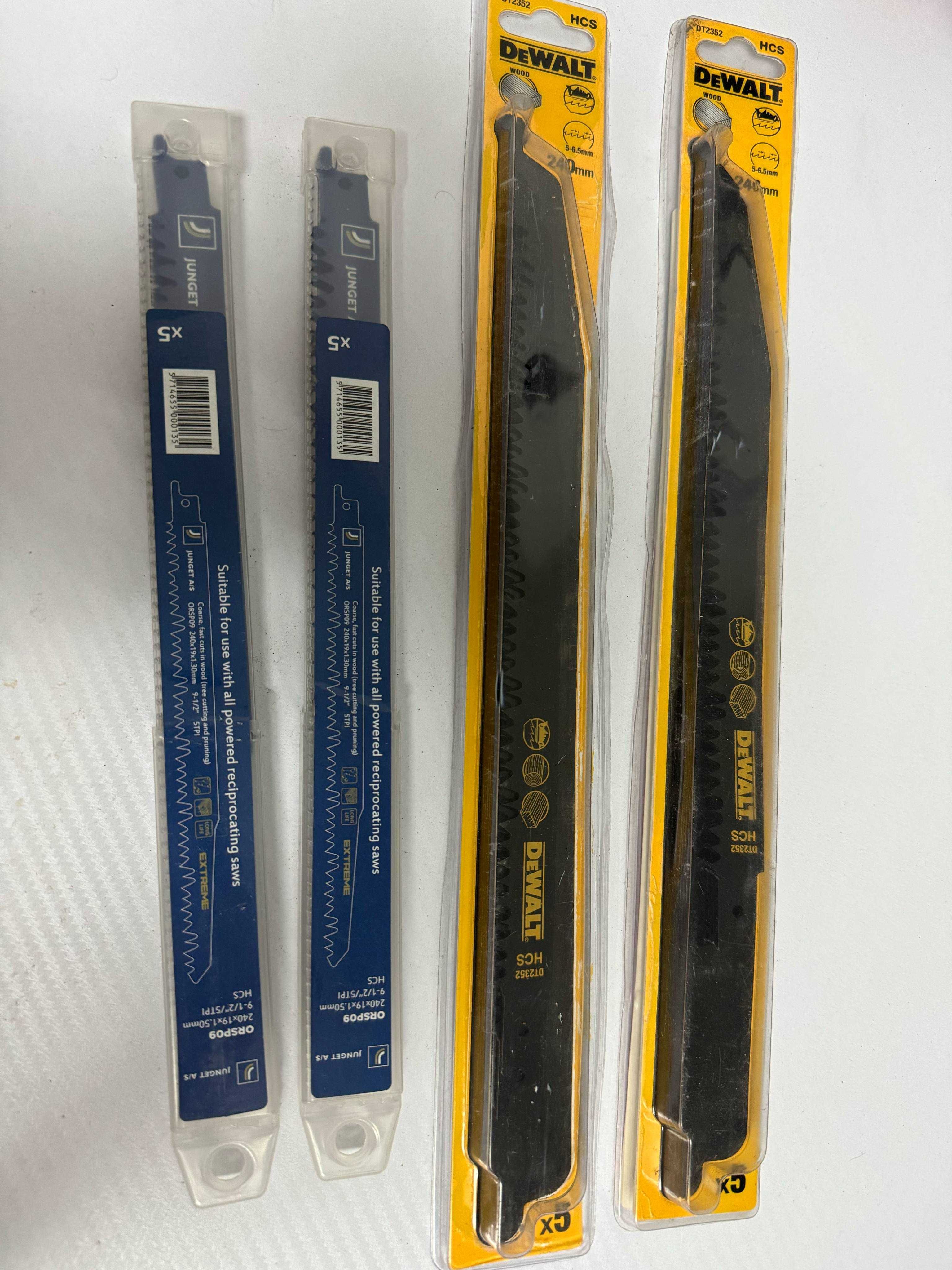 Brzeszczoty do Drewna DeWalt 240mm DT 2352 oraz Junget A/S ORSP09