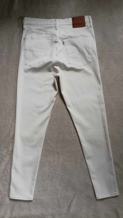 Spodnie Levi's - białe /Wysoki stan