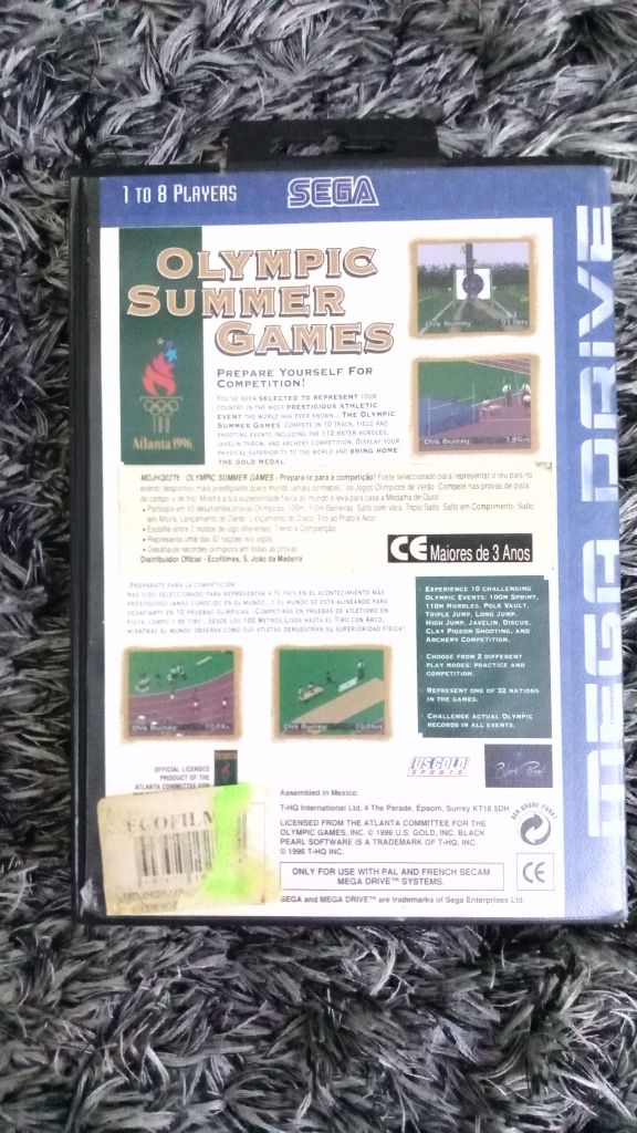 Jogo Mega Drive Olympic Summer games