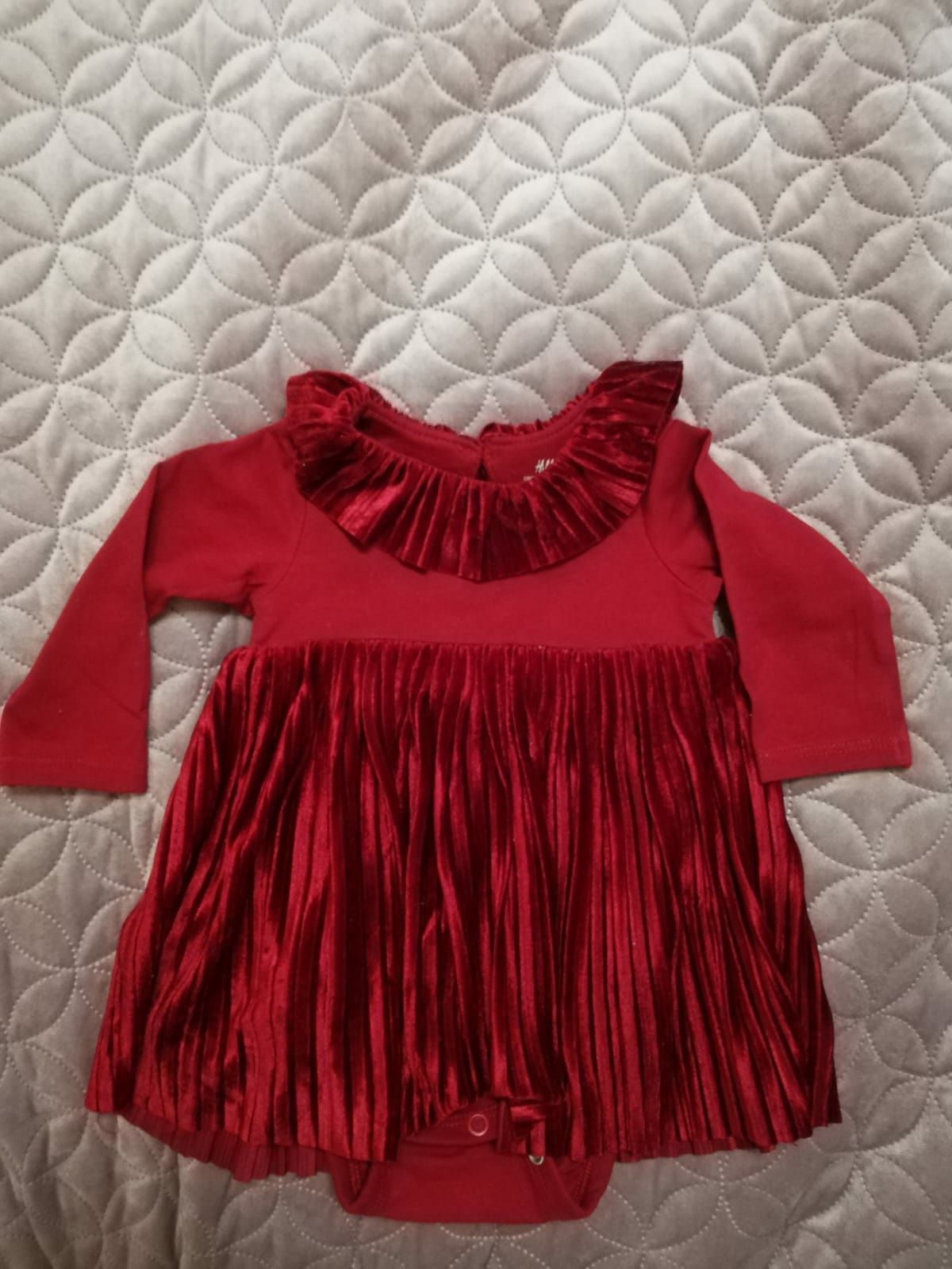 H&M sukieneczka bordo welurowa roz 62