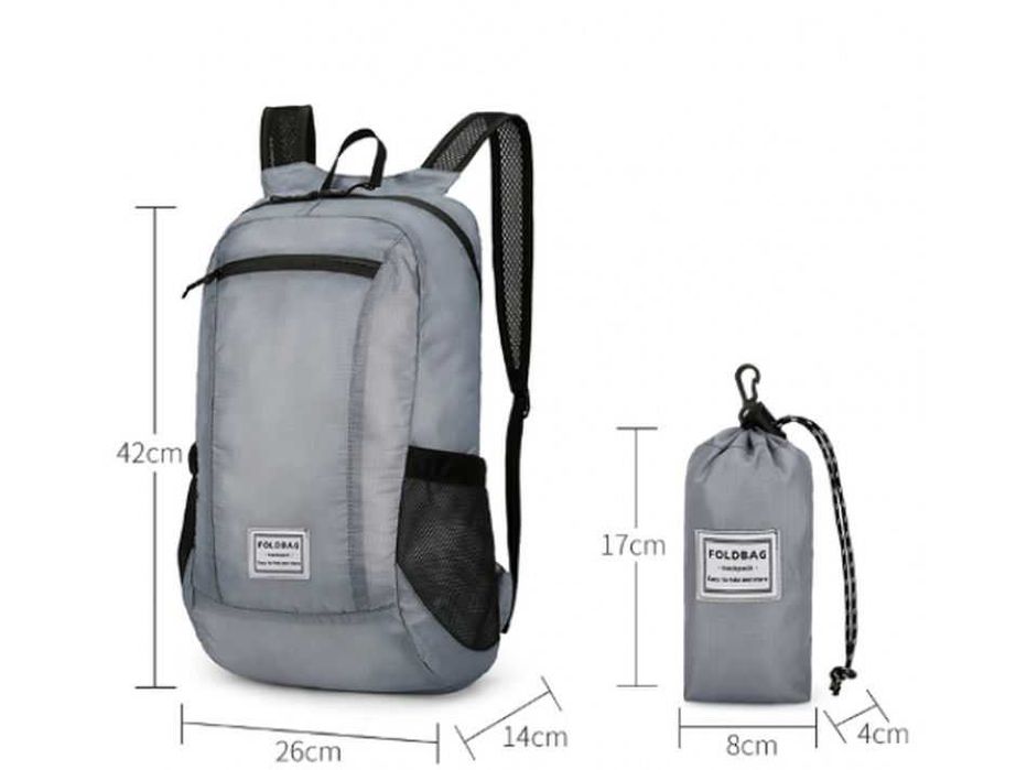 Ultralekki składany wodoodporny plecak FA014 czarny