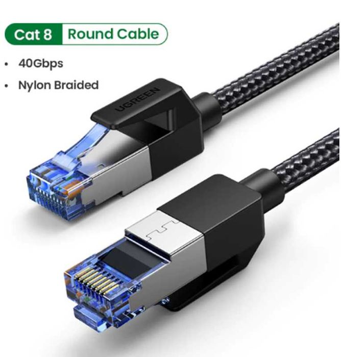 Ugreen Ethernet LAN кабель патч-корд Cat 6/7/8 (1/10/40 Гбит/с)