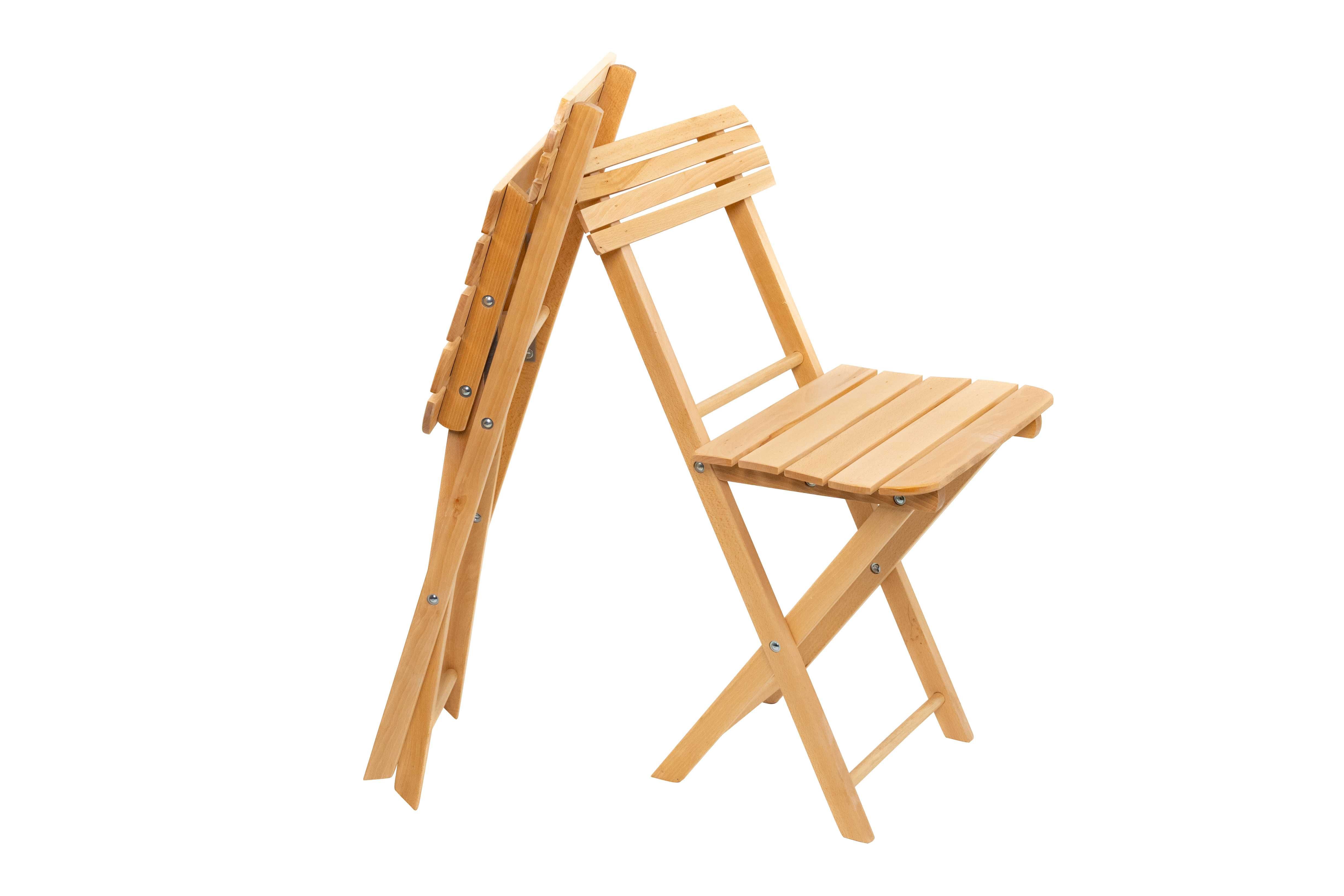 zestaw meble stół krzesła na balkon taras do ogrodu drewniane 60 cm