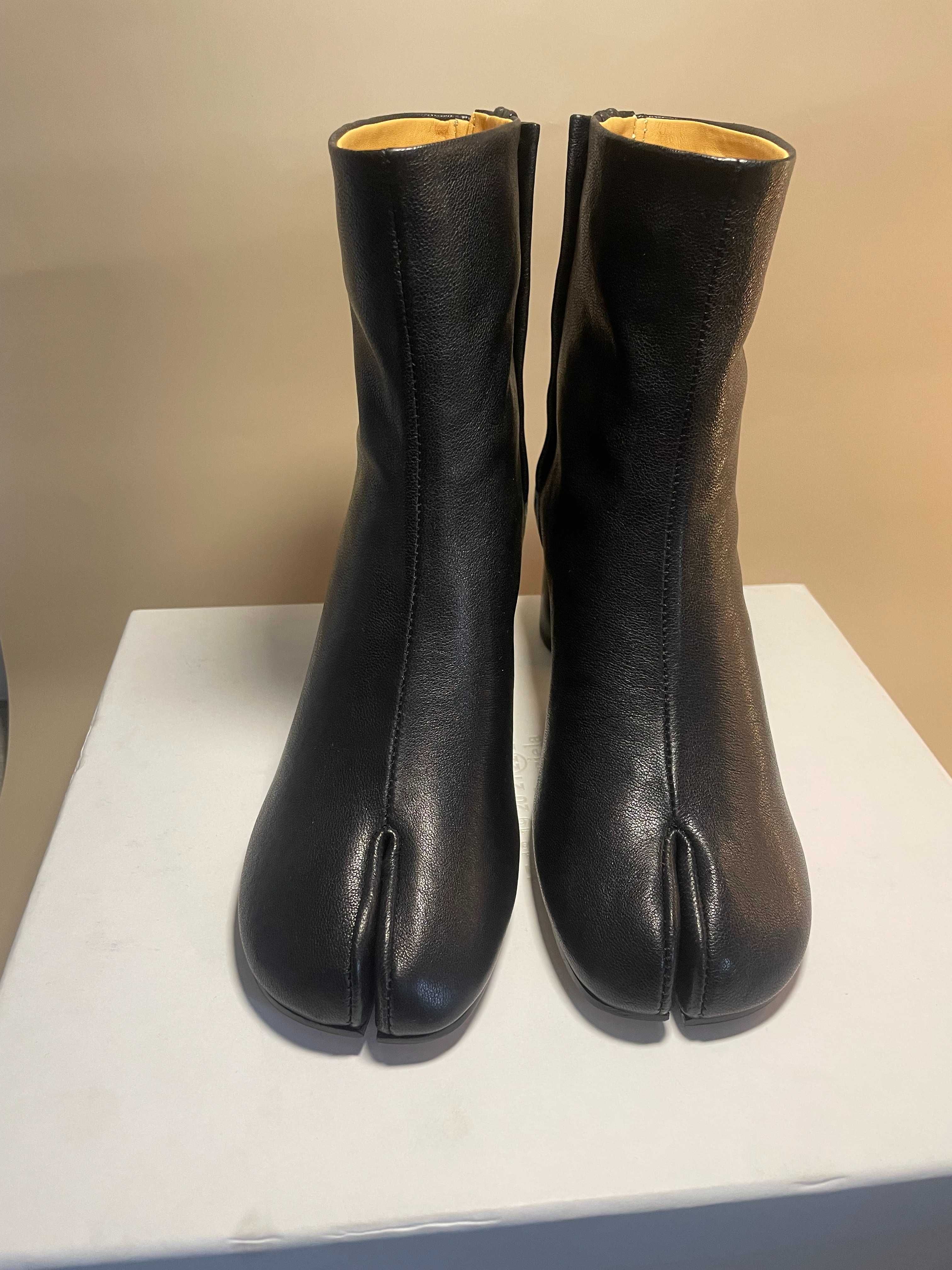 Margiela fashion nowe buty z rozciętym noskiem na wysokim obcasie 38