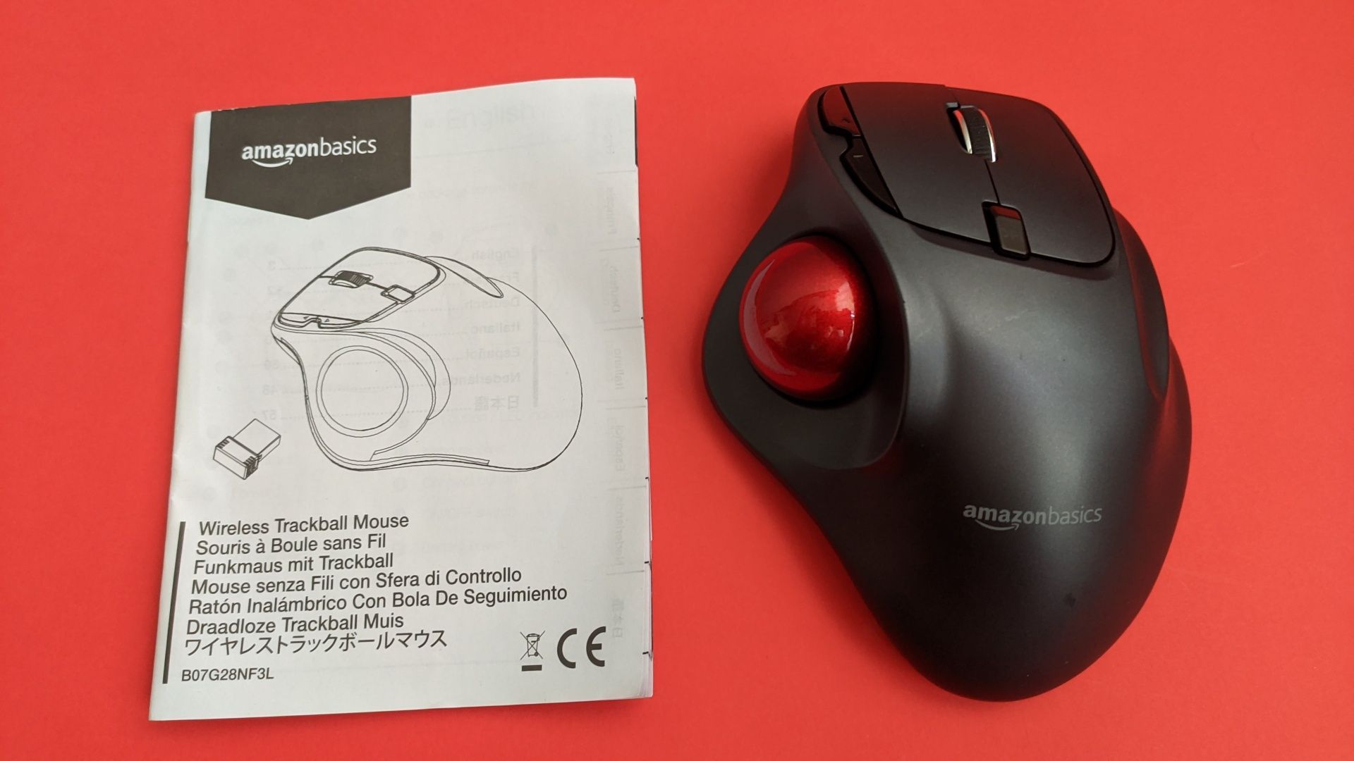 Amazon Basics Gw5 mysz Trackball brak adaptera