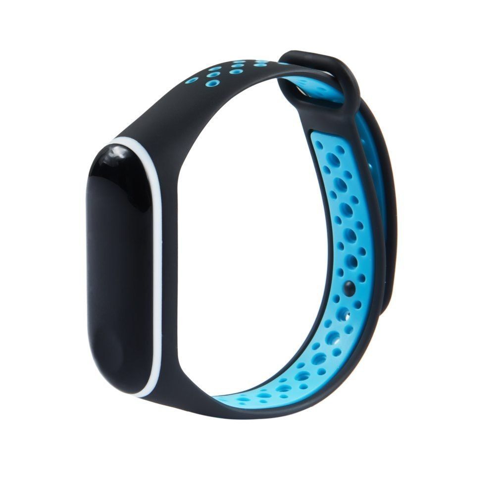 Silikonowa opaska Xiaomi Mi Band 4 / Mi Band 3 Dots czarno-niebieski