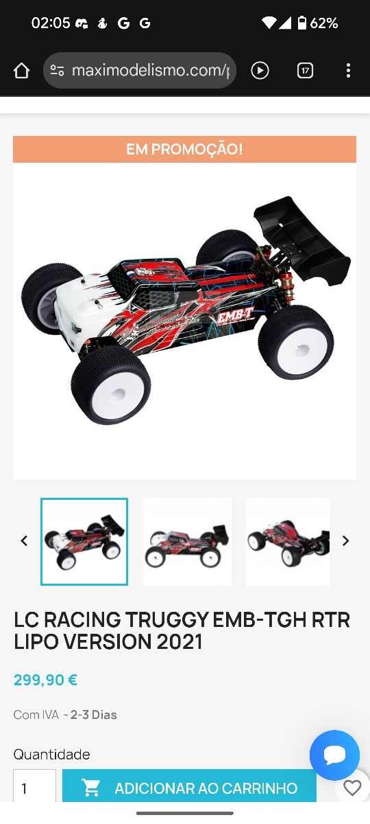 Carro RC Lc racing truggy emb-tgh