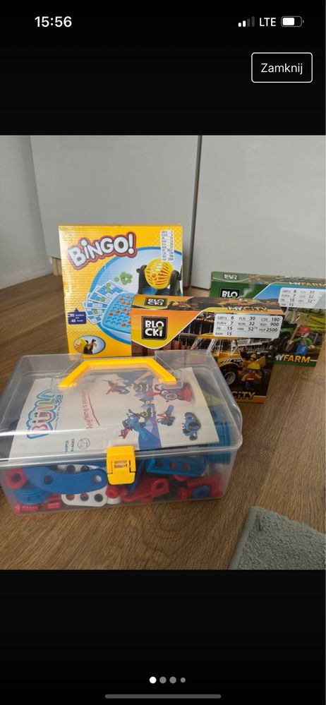 Zestaw zabawek klocki bingo