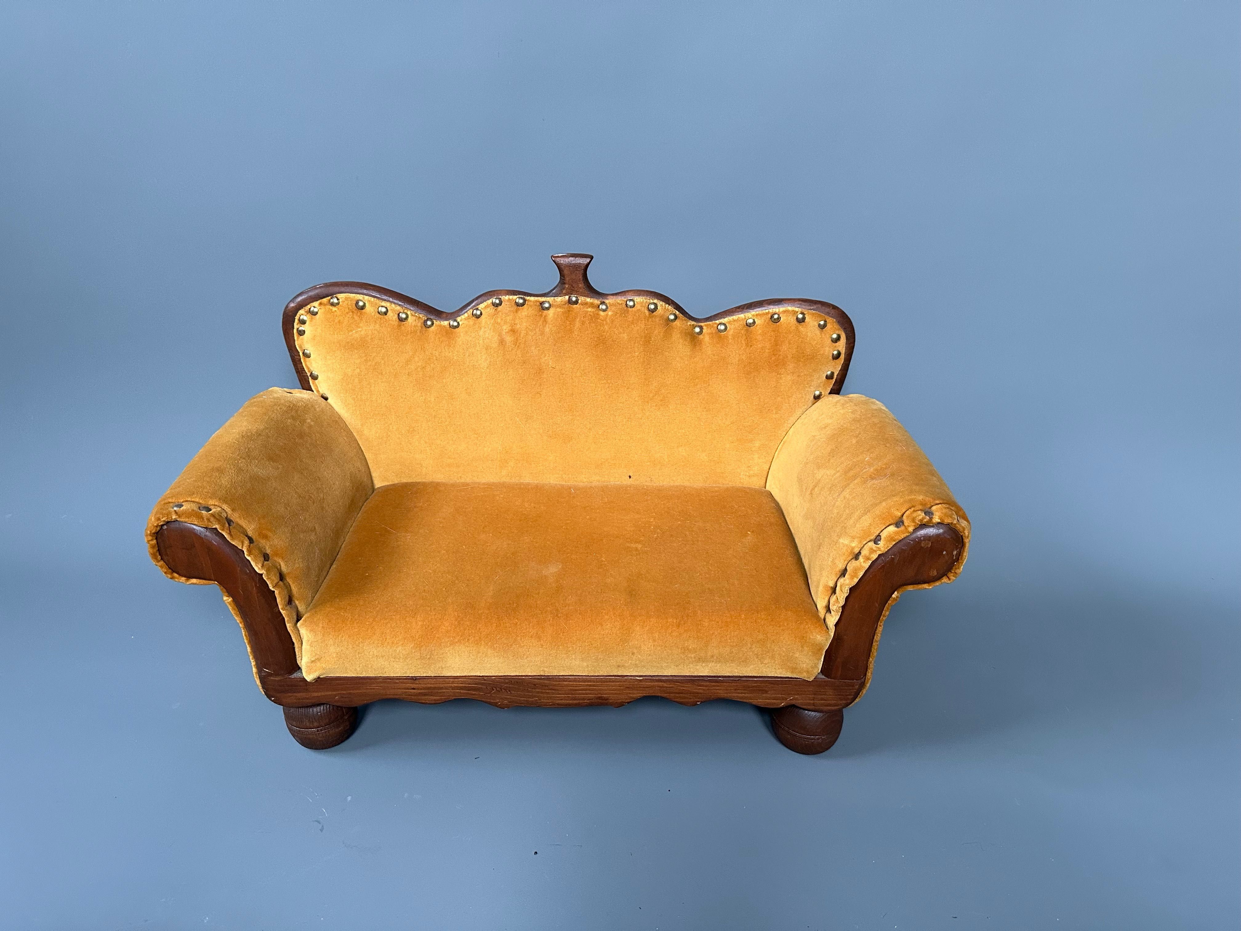 Sofa dla psa kanapa Biedermeier Vintage dla kota