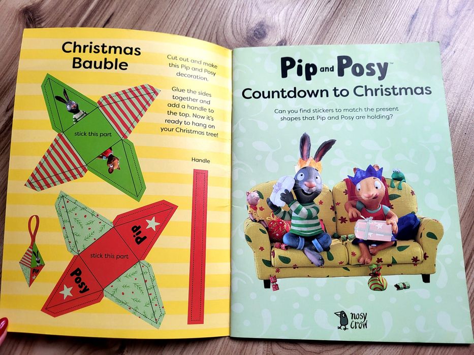 Pip and Posy Countdown to Christmas sticker activity book z naklejkami
