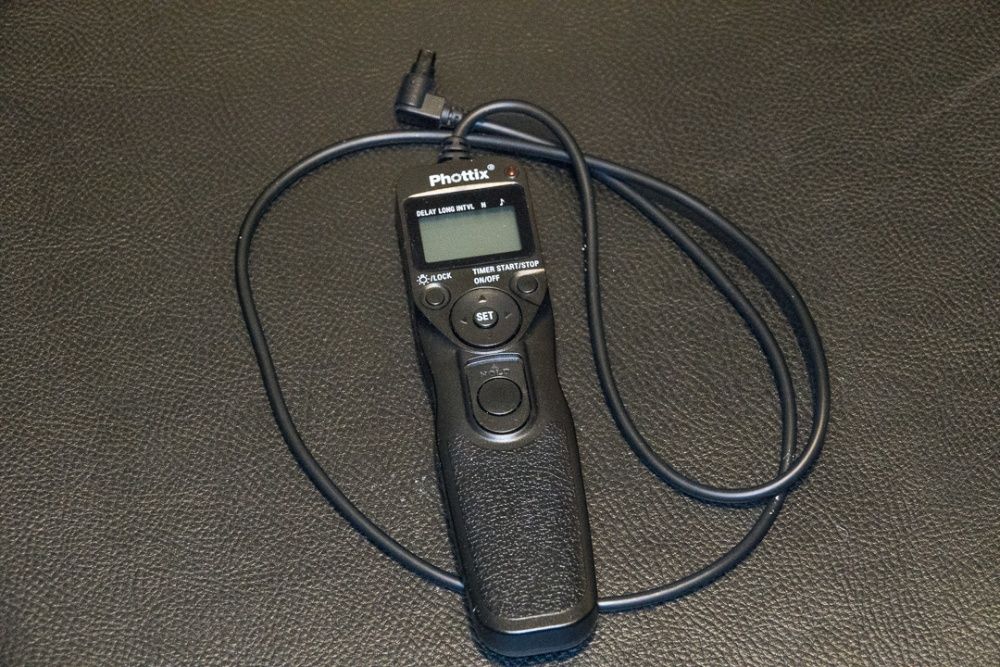 Disparador Phottix com fio, para camara Canon