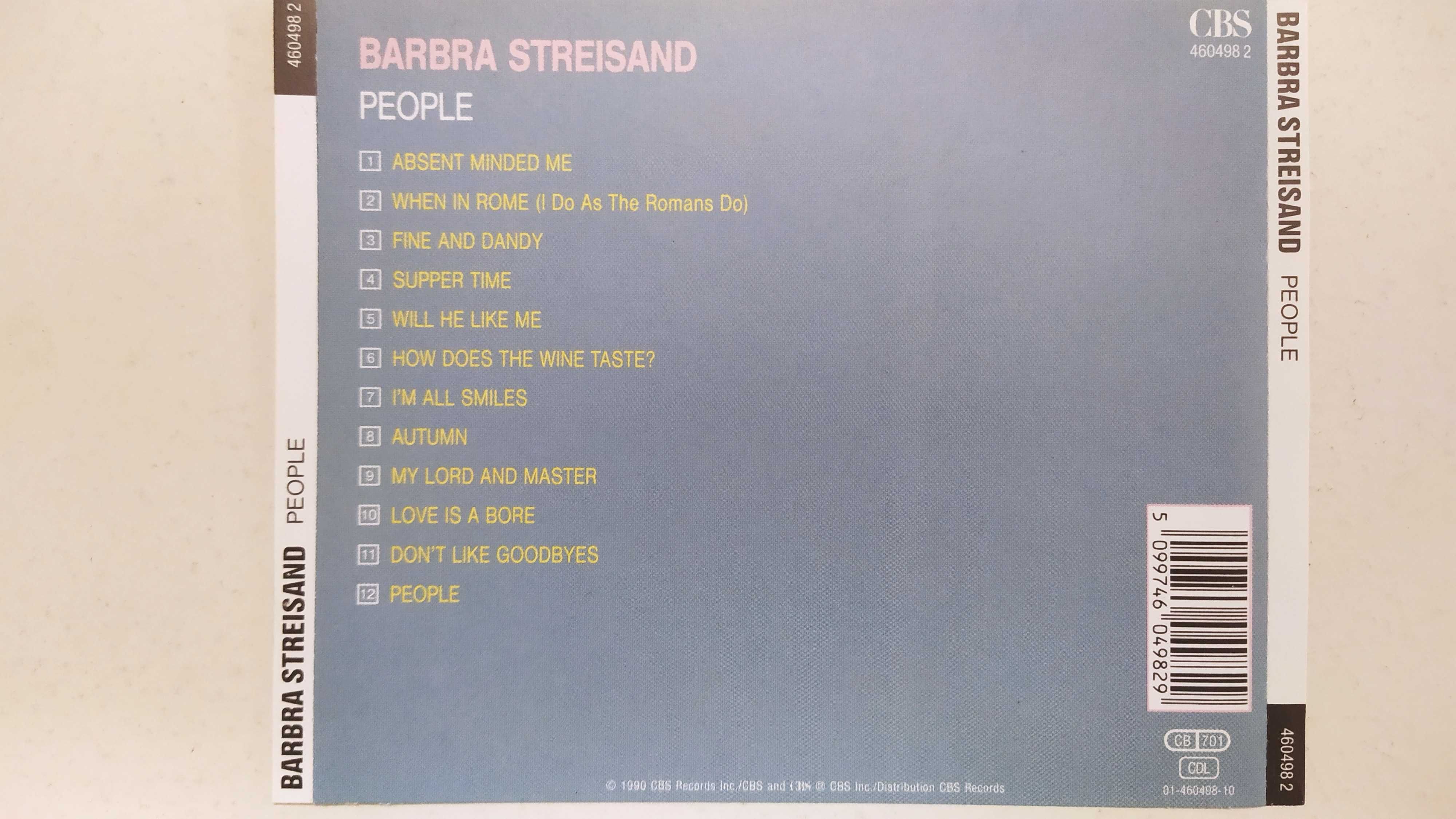 Barbra Streisand People Barbara Cd CBS 1990