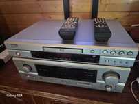 Amplituner + Odtwarzacz DVD Denon + kolumny Jamo + subwoofer Yamaha