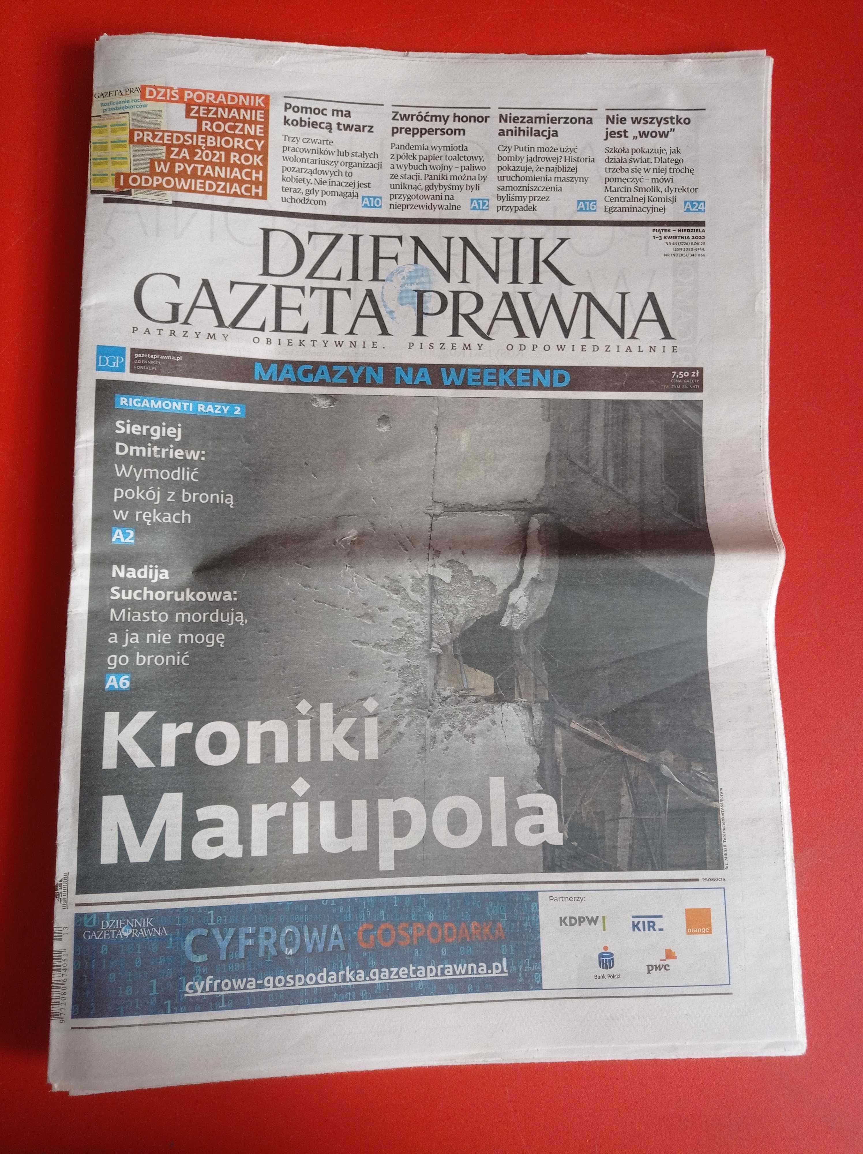 Dziennik Gazeta Prawna nr 64/2022, 1-3 kwietnia 2022