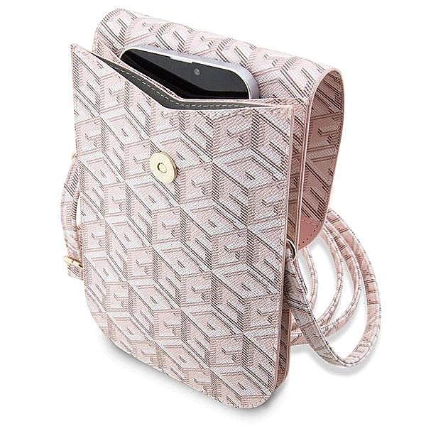 Torebka Guess GCube Stripes - różowe