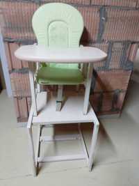 Krzesełko do karmienia drewniane lub stolik z krzesełkiem