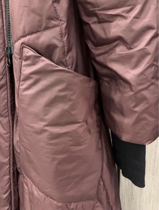 Женский зимний пуховик (с шерстяными манжетами). (Размер ХL, 54-56)