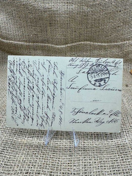 B531 pocztówka original wojsko Pruskie flaga broń 1916  ww1 LUX