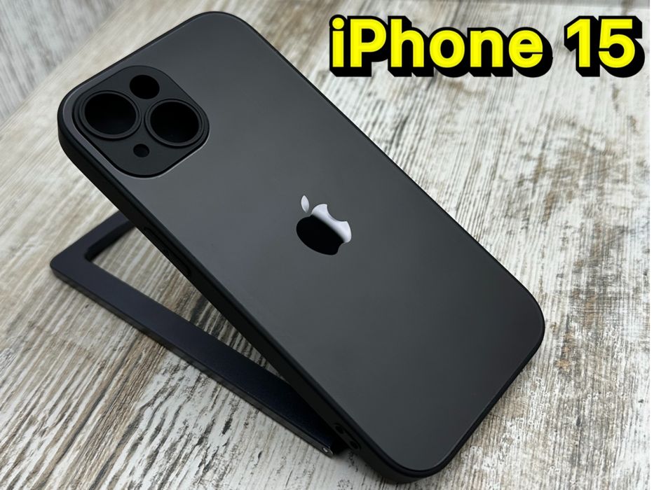 Матовый стеклянный чехол AG Matt Glass на iPhone 15/ 14/ 13 чохол