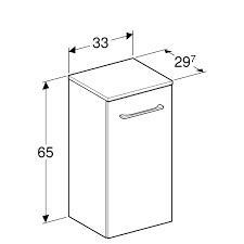 Koło Nova Pro Premium szafka boczna wisząca orzech włoski 501.357.00.1