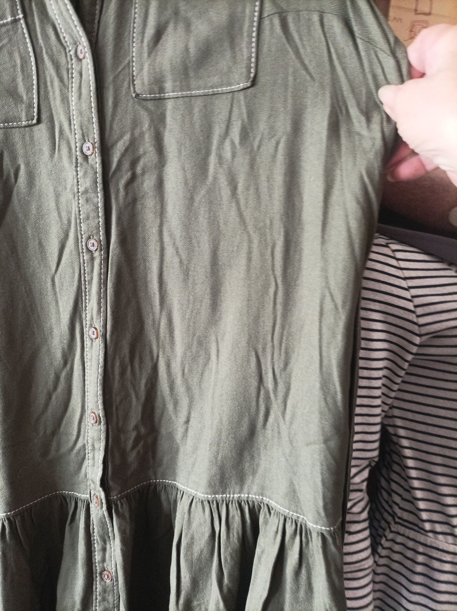Sukienka na guziki wiązana roz XL