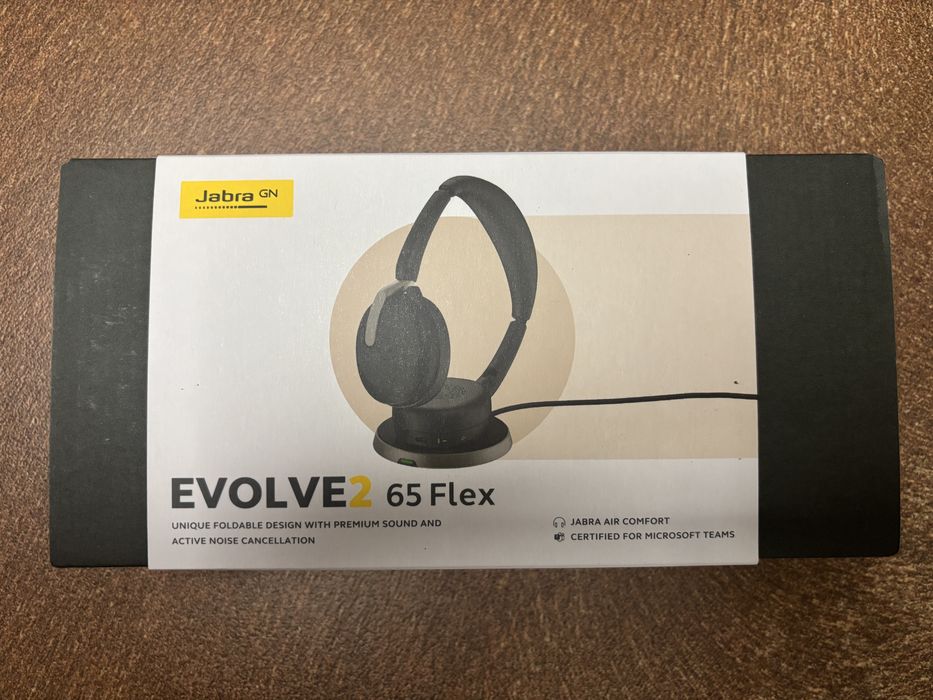 Słuchawki Jabra Evolve2 65 Flex z ładowarką indukcyjną nowe