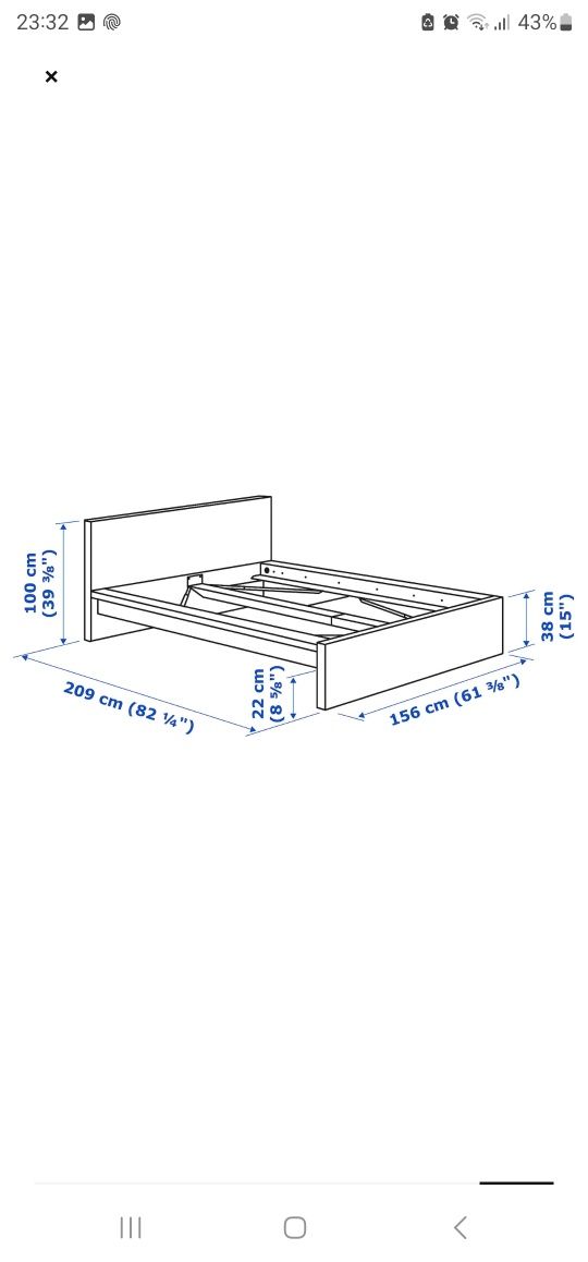 Cama e colchão MALM URGENTE