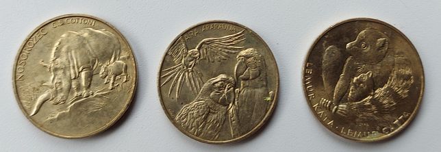 moneta medal pamiątka zoo dvor kralove 3 szt.