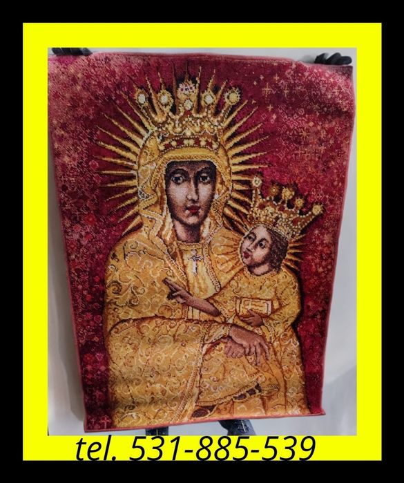 Kilim dywan ścienny makatka obraz Matka Boska Częstochowska