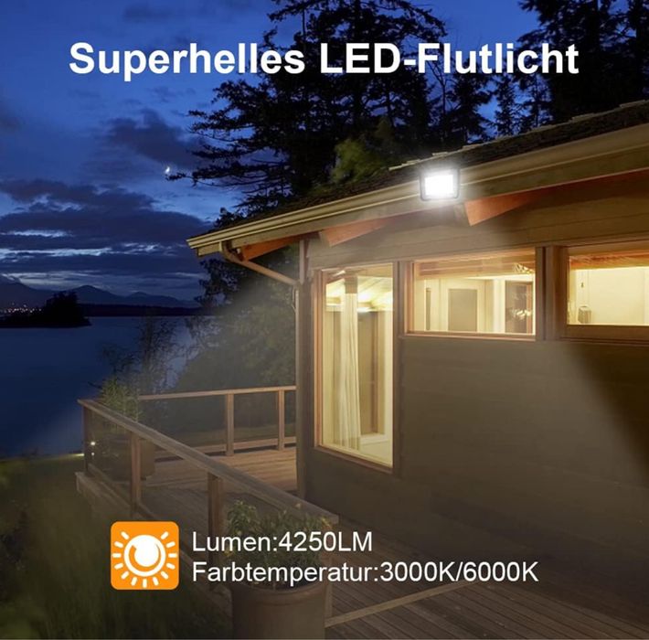 7 Focos Leds para exterior novos na caixa!