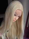 Peruka lace front platynowy blond 65 cm platyna