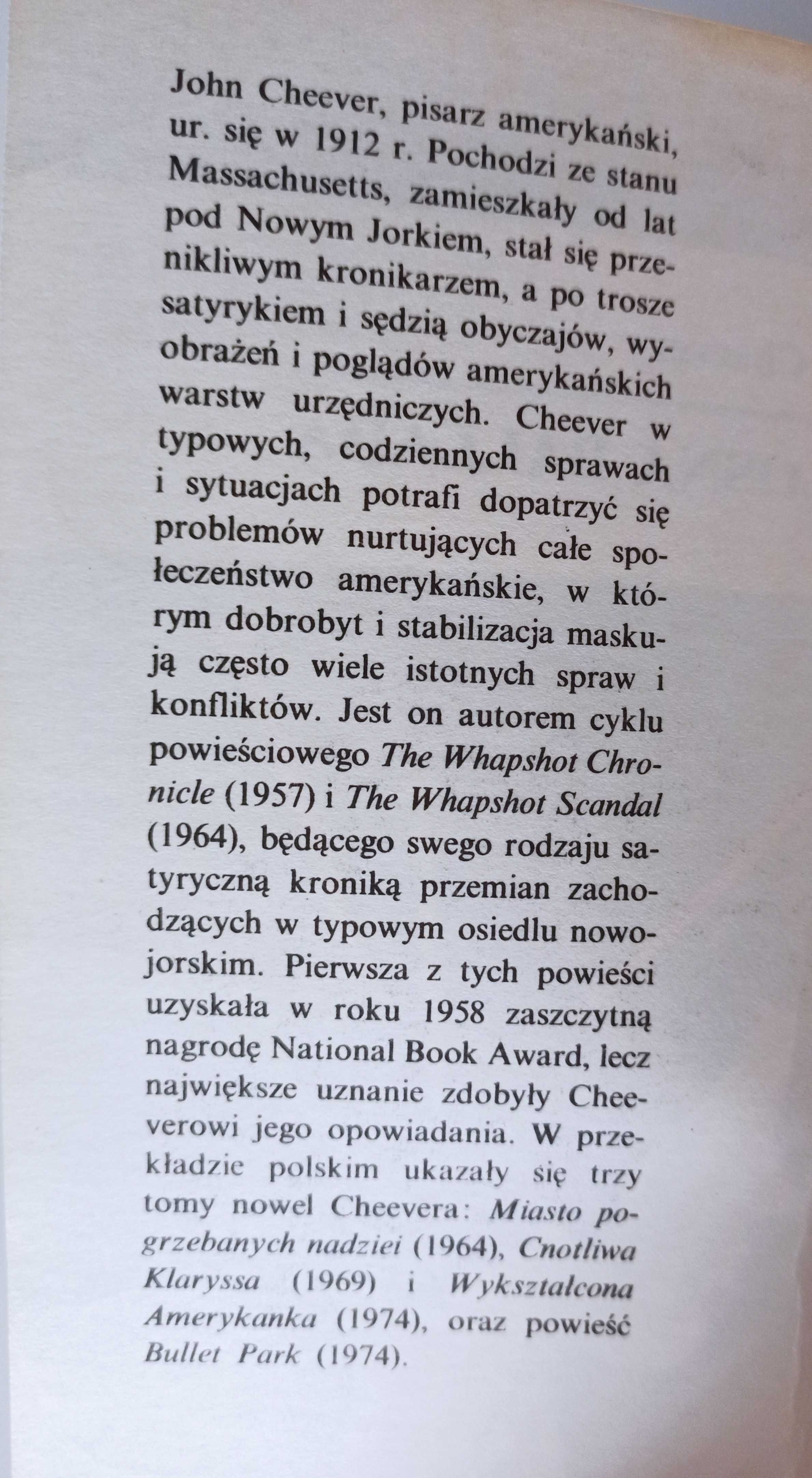 Miłosna ballada John Cheever opowiadania