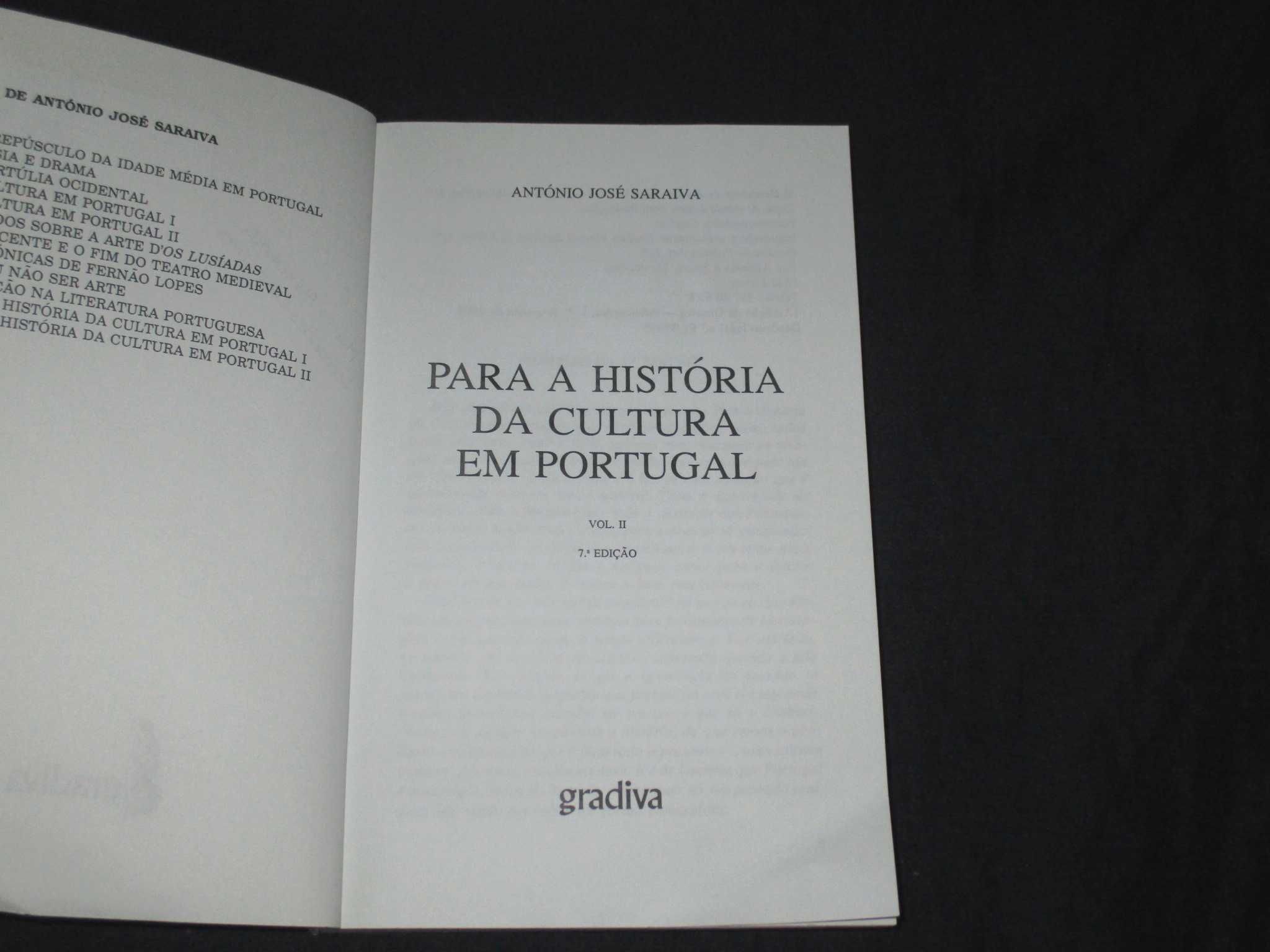 Livros Para a História da Cultura em Portugal 2 volumes