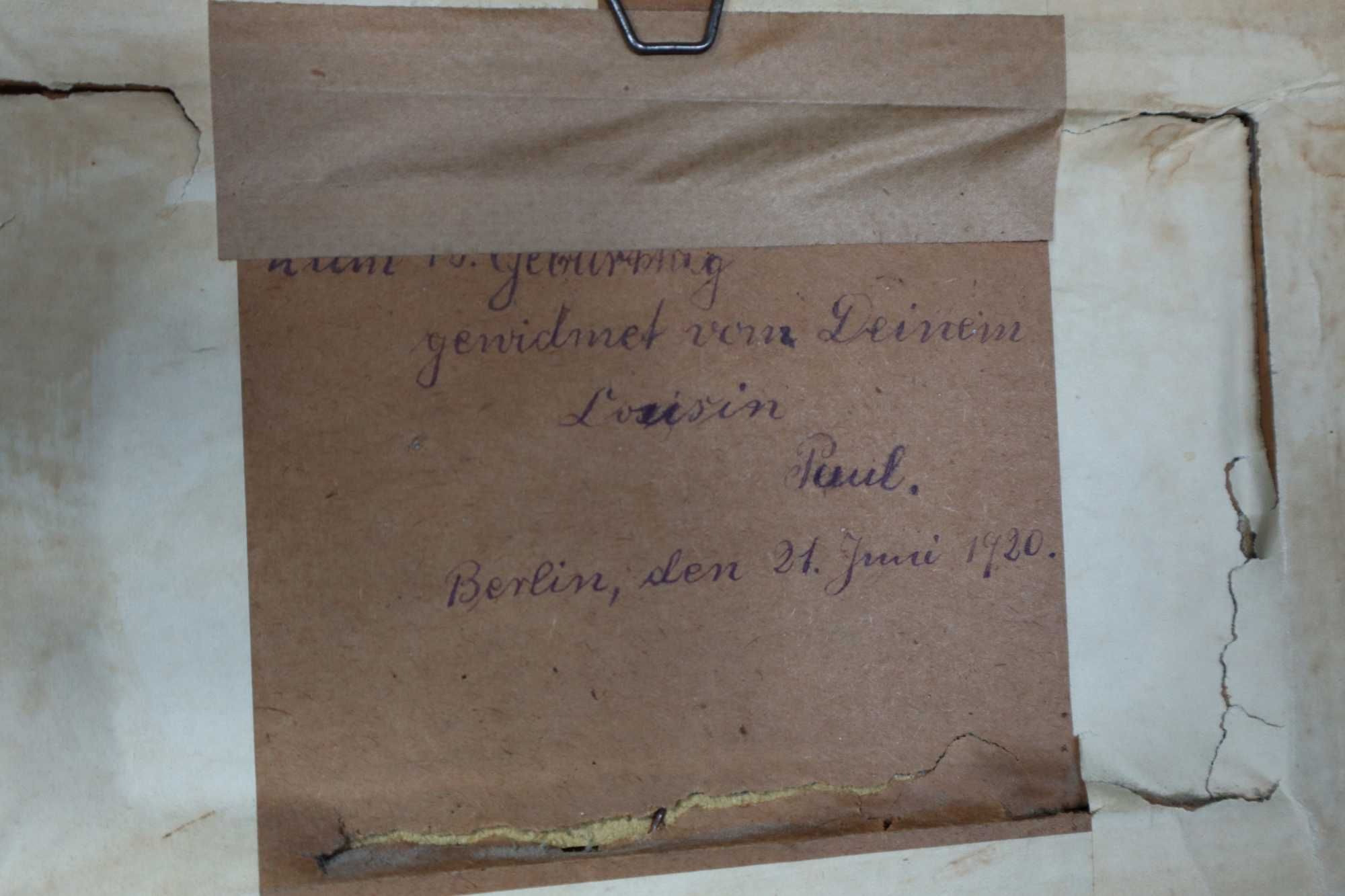 Obraz z drewnianej ramie sygnowany 1920 r B41/5218