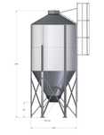 Silos lejowy paszowy CKM 8,7 m3, producent PL