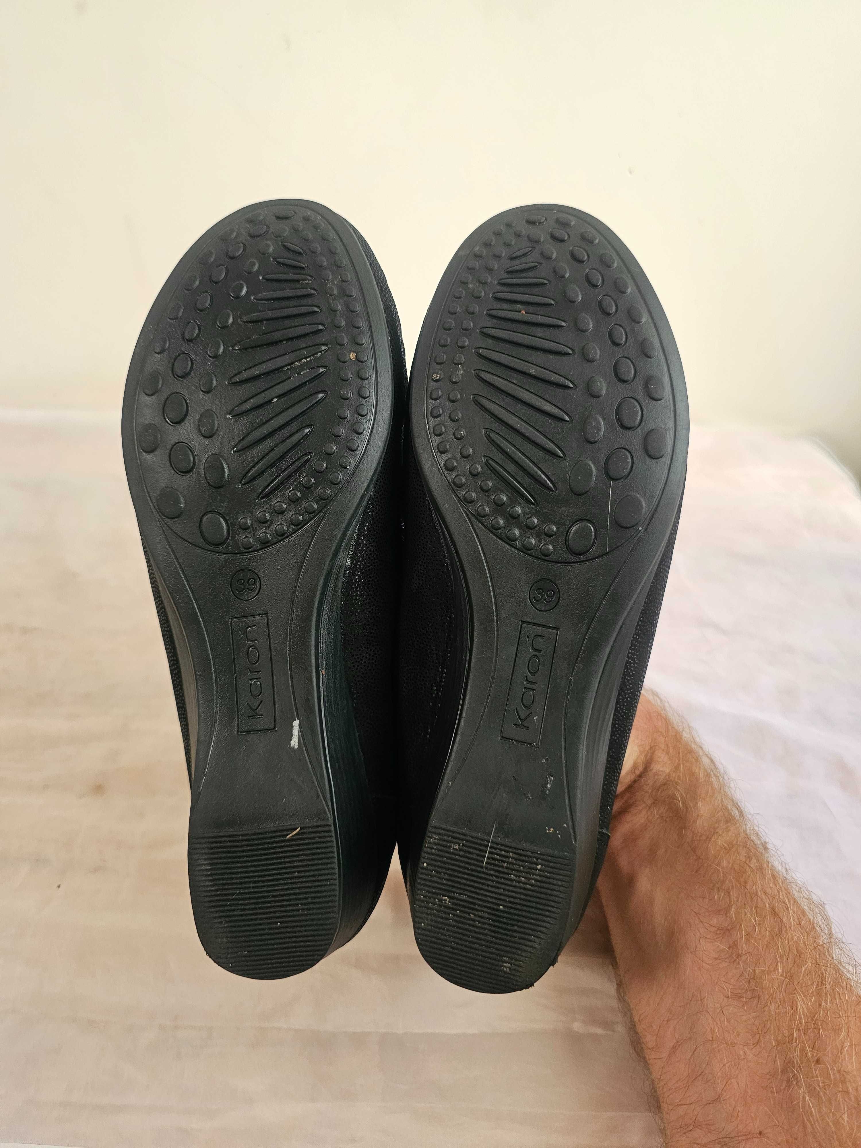 Buty skórzane damskie Karoń rozmiar 39 wkładka 25 cm