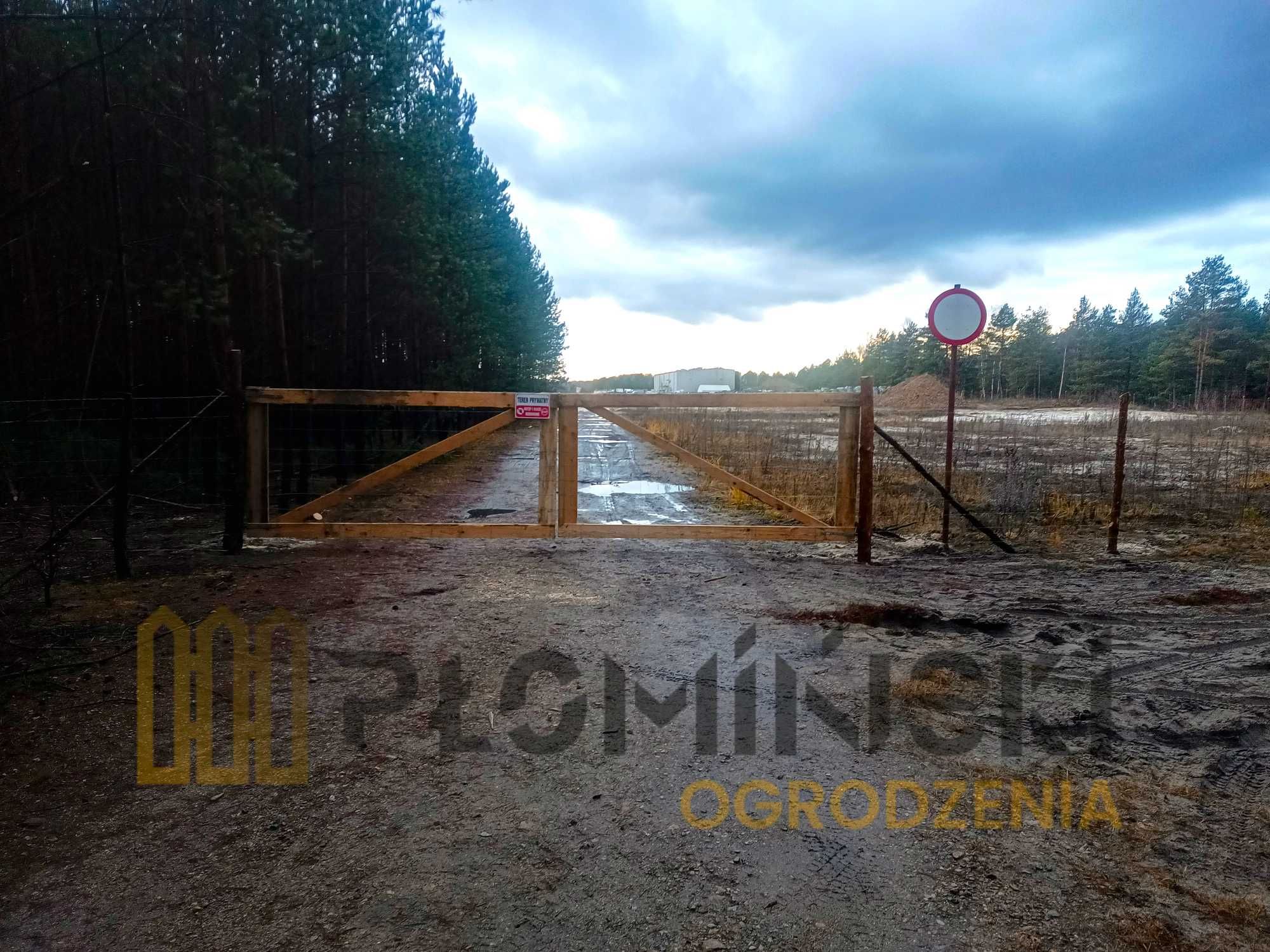 Ogrodzenie Tymczasowe Siatka Leśna Słupki Sosnowe montaż transport