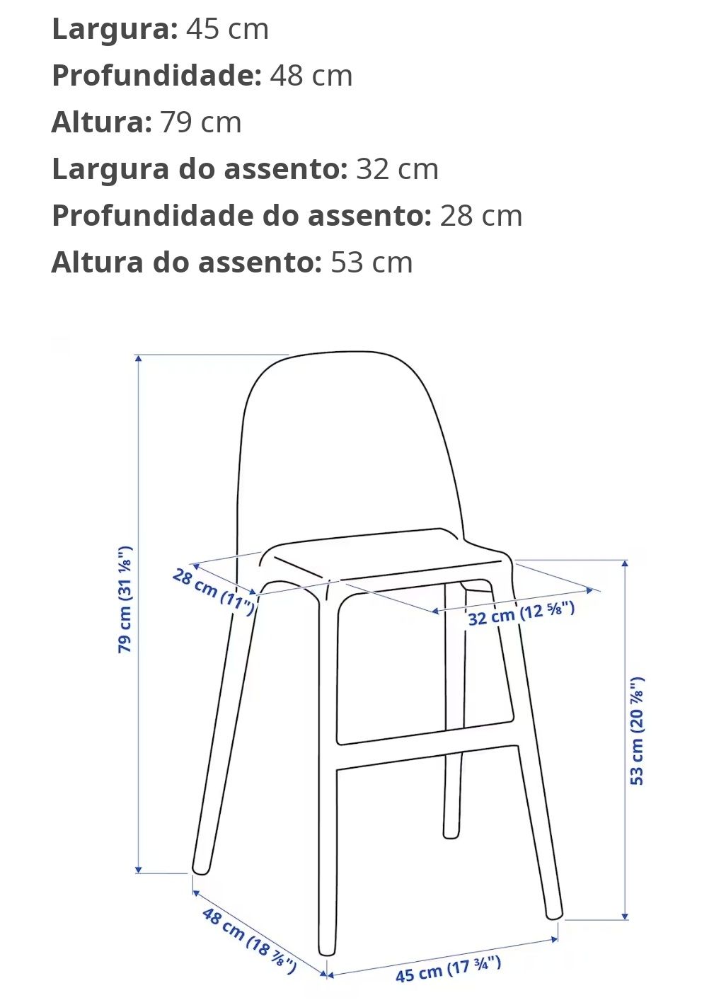 Cadeira criança IKEA