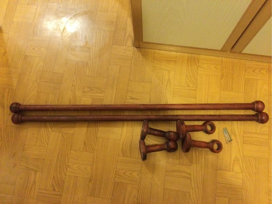 Karnisz drewniany 100 cm za darmo 2 szt.