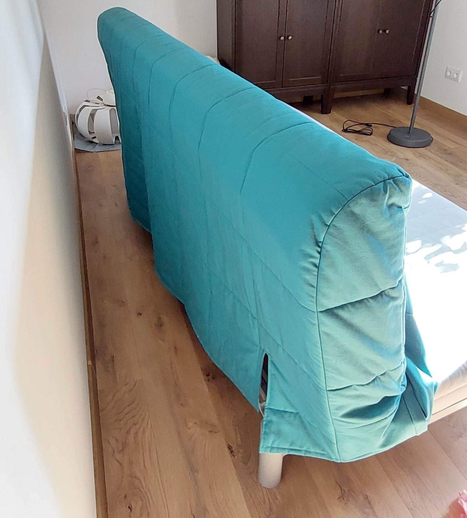 Sofa rozkładana 3-os. i materac wszystko IKEA stan idealny