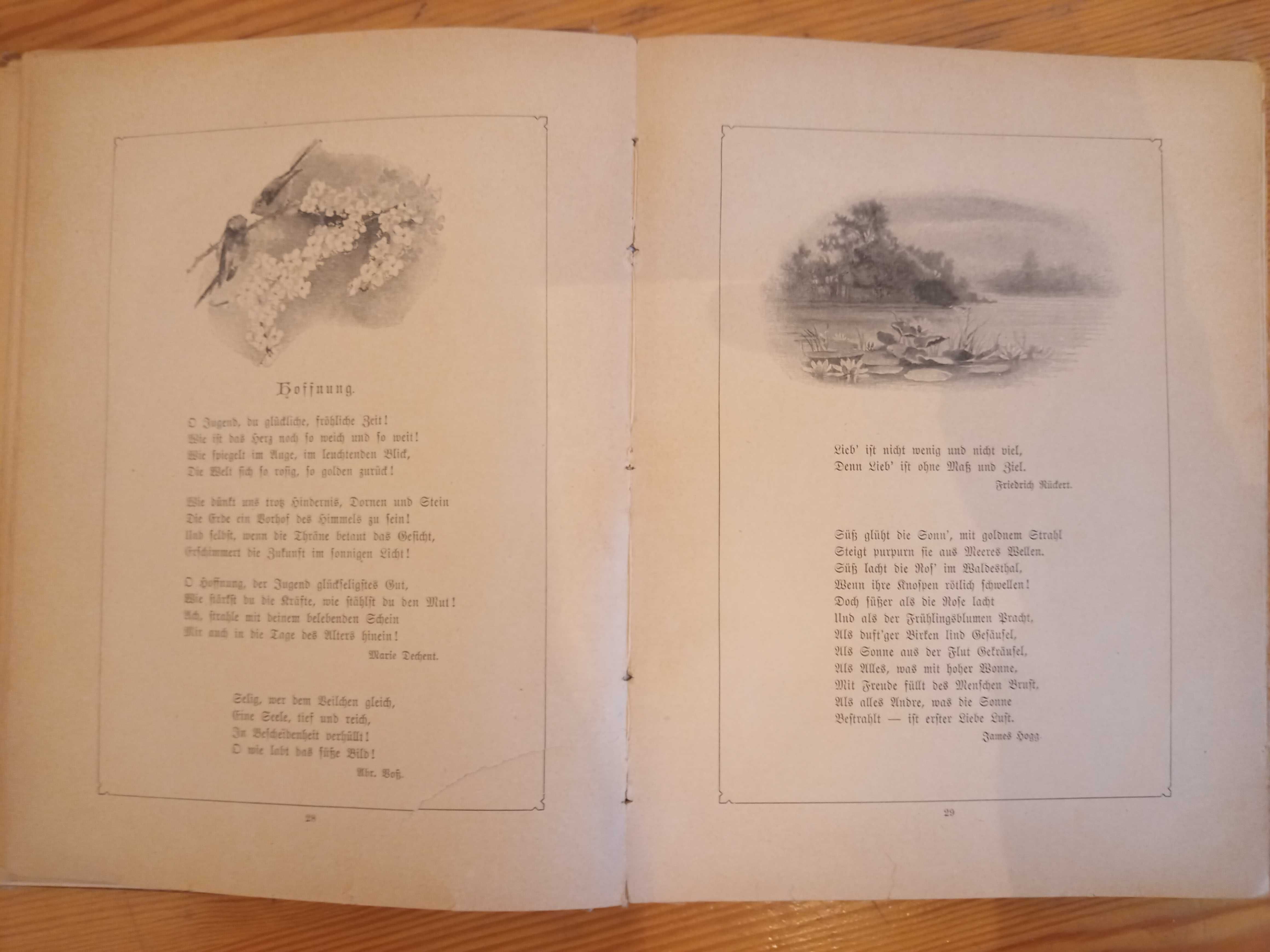 Tom poezji z XIX wieku "Rosen des Lebens"