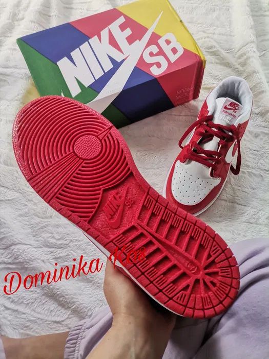 Nike Dunk Low. Rozmiar 36. Czerwone i Białe. ZAMÓW!