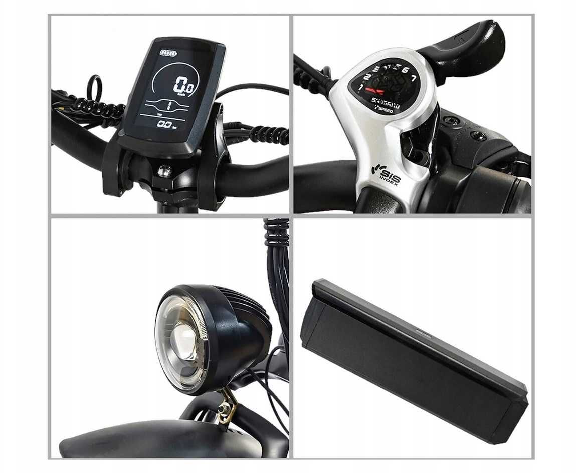 Rower pojazd elektryczny BAOLUJIE DP2003 48V 500W 20" FAT E-BIKE Nowy
